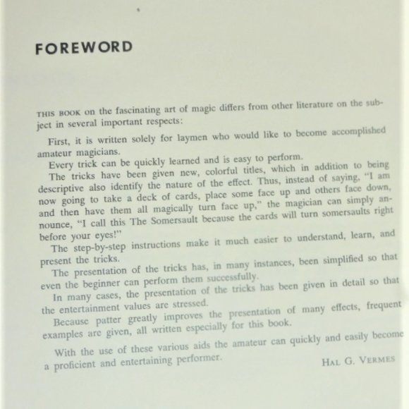 1963 1st Edi. Collier Quick Easy GUIDE to MAGIC Hal Vermes Magic Tricks Houdini - Picture 4 of 10